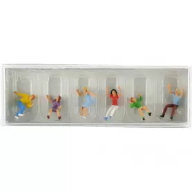 6 personnages pour manèges - HO 1/87 - PREISER 24664