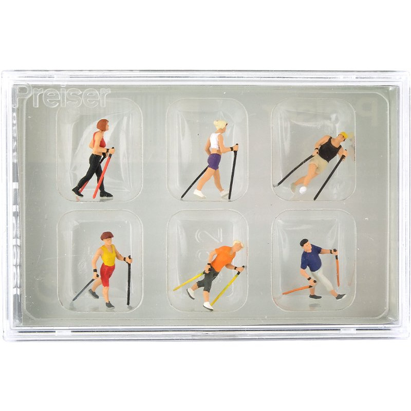 6 randonneurs - HO 1/87 - PREISER 10575