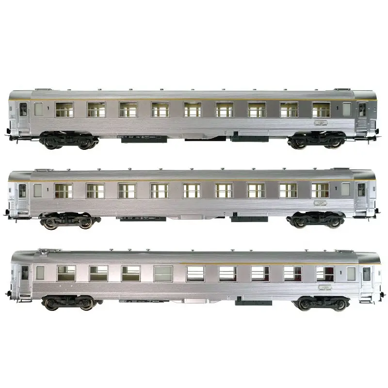 Coffret 3x voitures DEV Inox "La Mouette" ép. IV - SNCF - HO 1/87 - JOUEF HJ4139