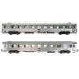 Set 2x voitures DEV Inox B9 + B6D 2ème CL. ép. IV - SNCF - HO 1/87 - JOUEF HJ4135