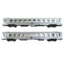 Set 2x voitures DEV Inox B10 2ème classe ép. IV - SNCF - HO 1/87 - JOUEF HJ4137