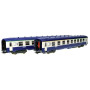 Set 2x voitures DEV AO A4/B5 - B10 ép. IV-V - SNCF - HO 1/87 - JOUEF HJ4134