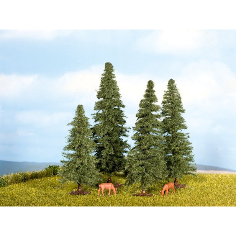 4x sapins 4 - 8 cm - HO-TT-N - NOCH 25432