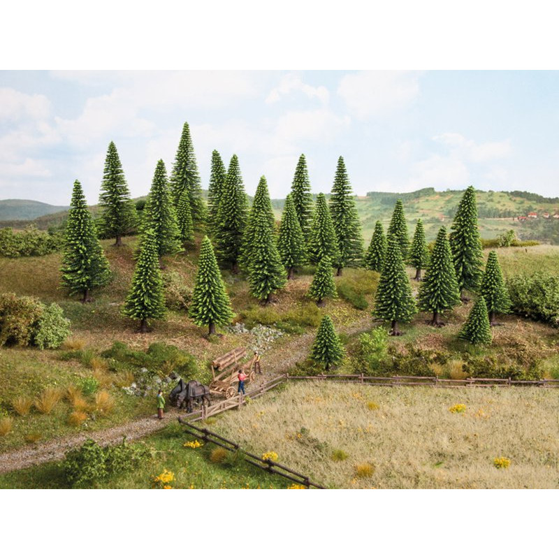25x sapins 3,5 - 9 cm - N-Z - NOCH 32825