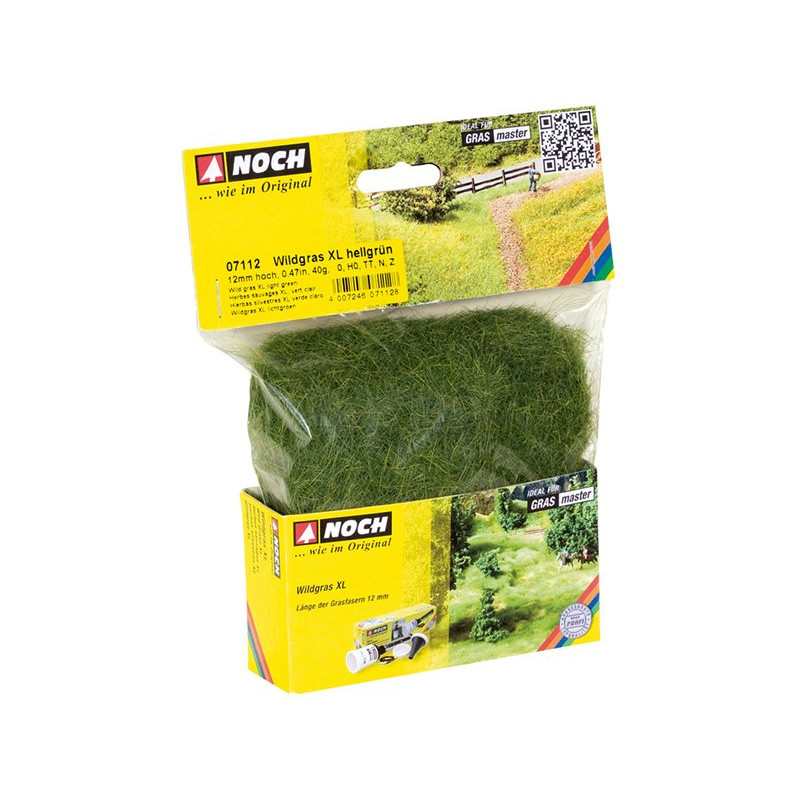 Herbe sauvage vert clair 12 mm XL 40g - HO 1/87 - NOCH 07112