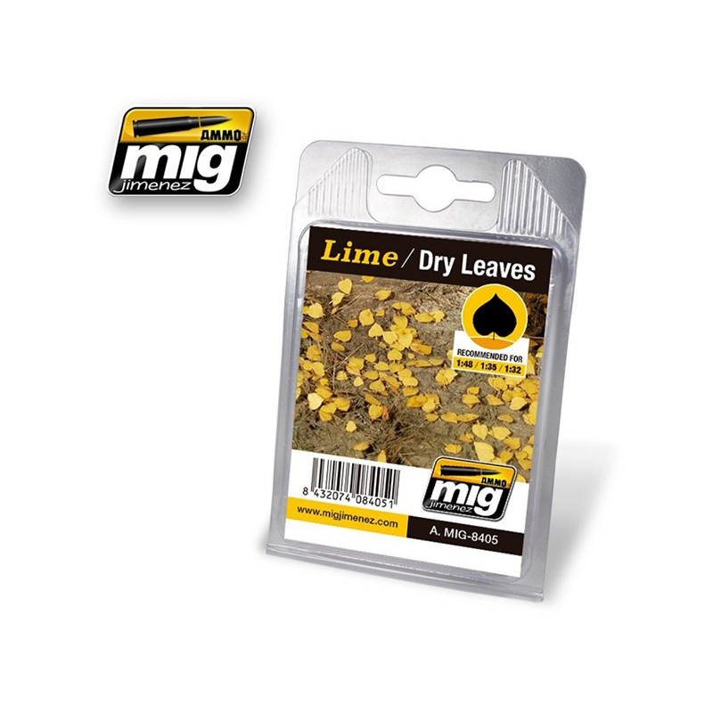Feuilles de tilleul séchées pour diorama - 1/35 - MIG 8405