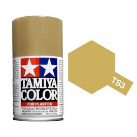 Tamiya TS-3 - jaune sombre mat - dark yellow - bombe 100 ml