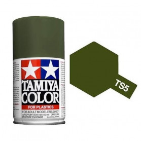 Tamiya TS-5 - Vert olive mat - Olive Drab mat - bombe 100 ml