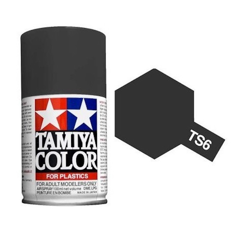 Tamiya TS-6 - Noir mat - Black mat - bombe 100 ml