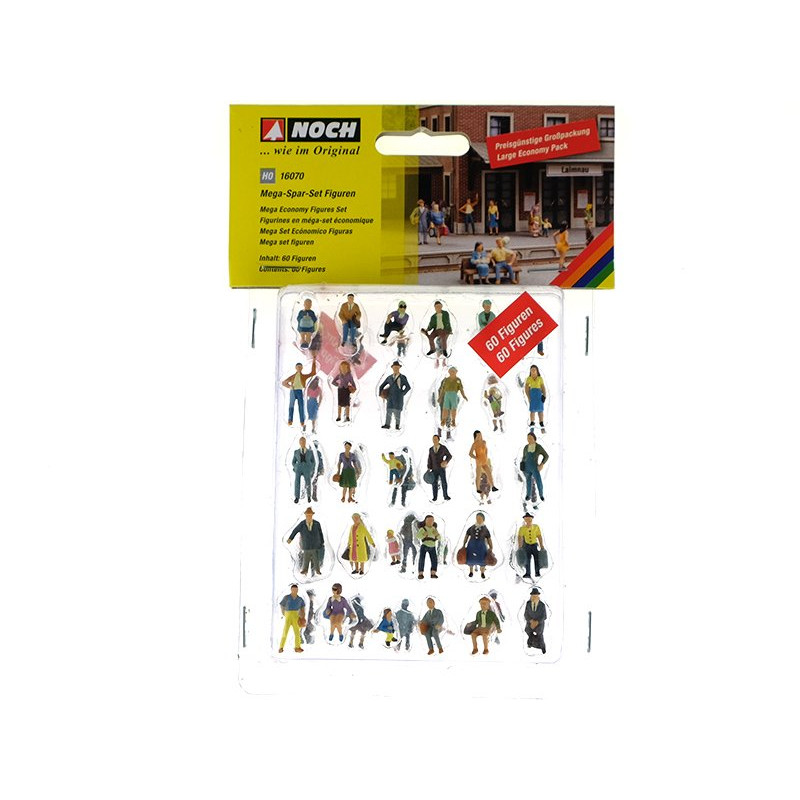 Mega set 60 personnages - HO 1/87 - NOCH 16070