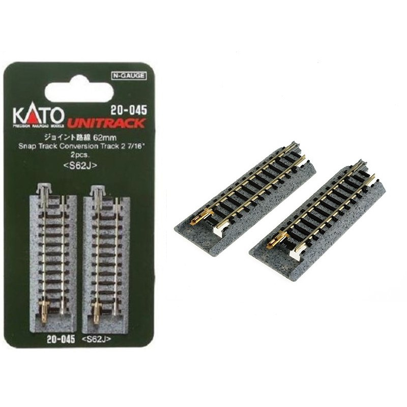 KATO Unitrack 2x rails de conversion 62 mm - KATO 20-045