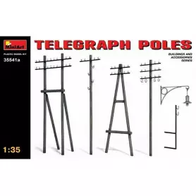 Poteaux télégraphiques pour diorama - échelle 1/35 - MINIART 35541a