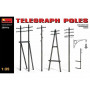 Poteaux télégraphiques pour diorama - échelle 1/35 - MINIART 35541a