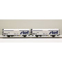 LS Models 30232 - Coffret de 2 wagons lgs bande bleue logo STEF décentré SNCF époque IV - HO
