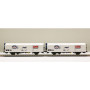 LS Models 30233 - Coffret de 2 wagons lgs logo STEF centré version Findus - Gervais SNCF époque IV - HO