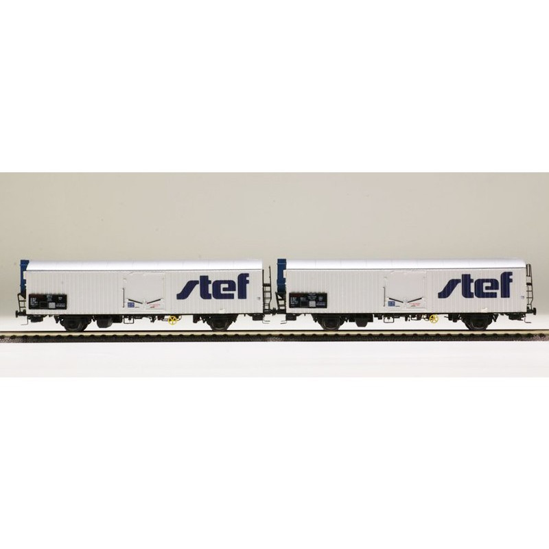 LS Models 30239 - Coffret de 2 wagons lbbghs nouveau logo STEF décentré SNCF époque V - HO