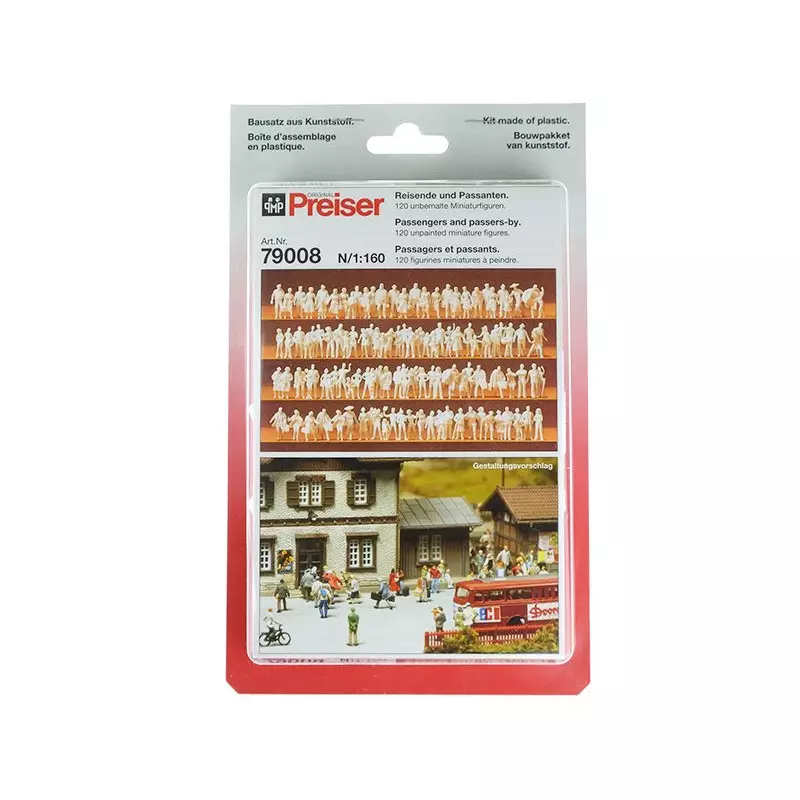 120 passagers et passants à peindre - N 1/160 - PREISER 79008