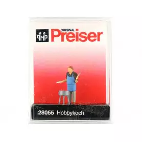 Homme au barbecue - HO 1/87 - PREISER 28055