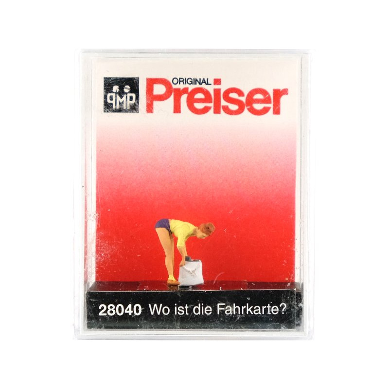 Femme qui cherche dans un sac - HO 1/87 - PREISER 28040