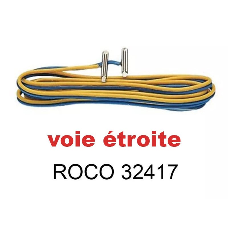 Eclisses avec fils d'alimentation voie étroite HOe - ROCO 32417