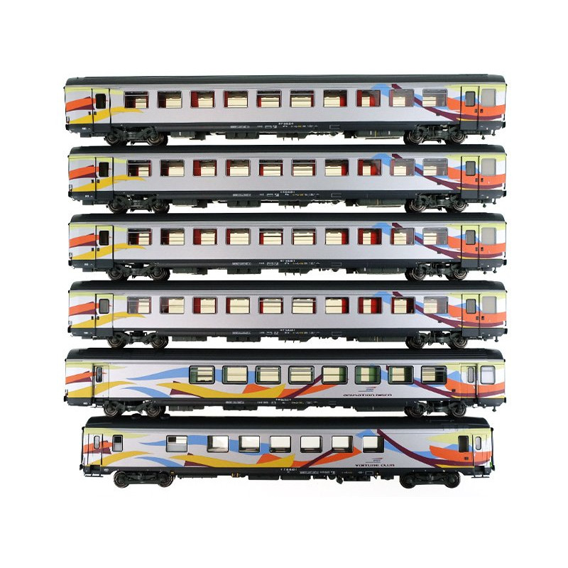 Set 6 voitures Croisière logo flèche ép. V - SNCF - HO 1/87 - LS Models MW1909