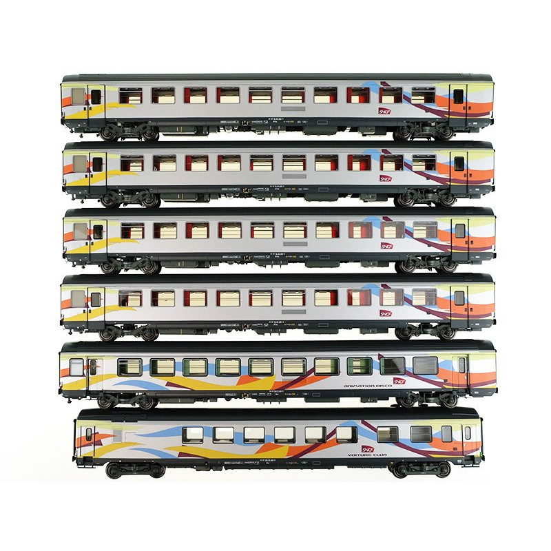 Set 6 voitures Croisière logo Carmillon ép. V - SNCF - HO 1/87 - LS Models MW1910