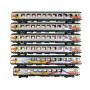 Set 6 voitures Croisière logo Carmillon ép. V - SNCF - HO 1/87 - LS Models MW1910