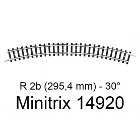 Rail courbe R2b (295,4 mm) - 30° Minitrix - Trix 14920