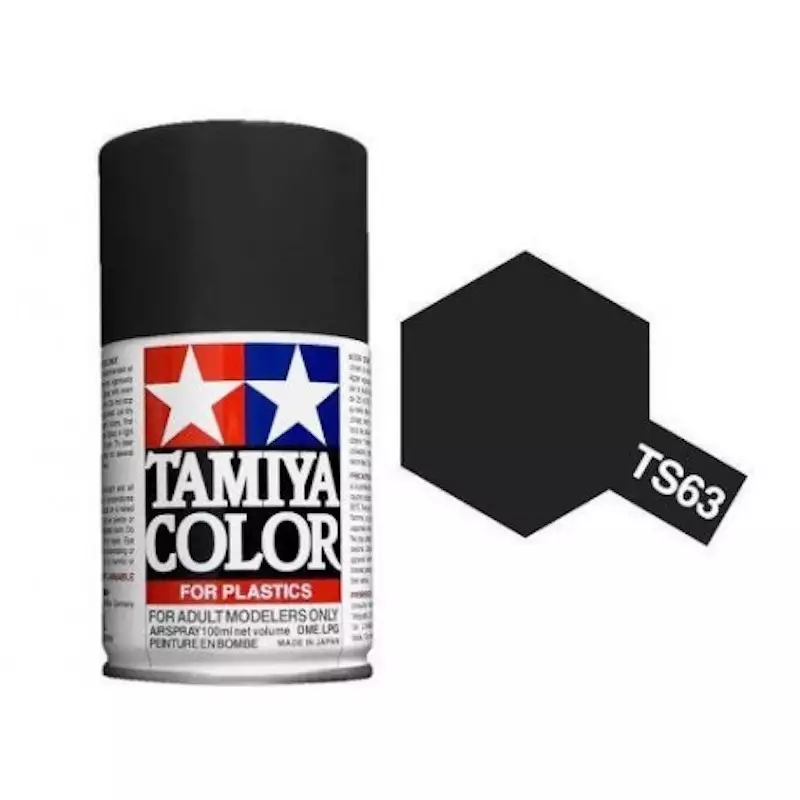 Tamiya TS-63 - Noir OTAN mat - NATO black - bombe 100 ml