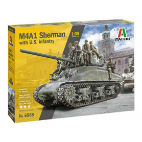 M4A1 Sherman et Infanterie - 1/35 - ITALERI 6568