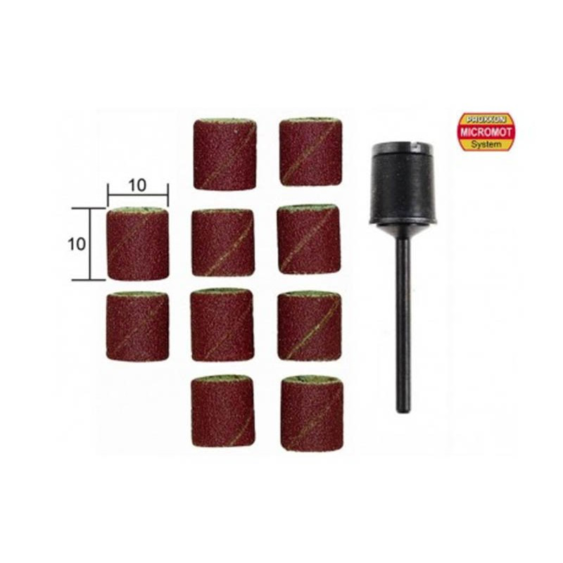 10x bandes de ponçage grain 150 + support - PROXXON 28980