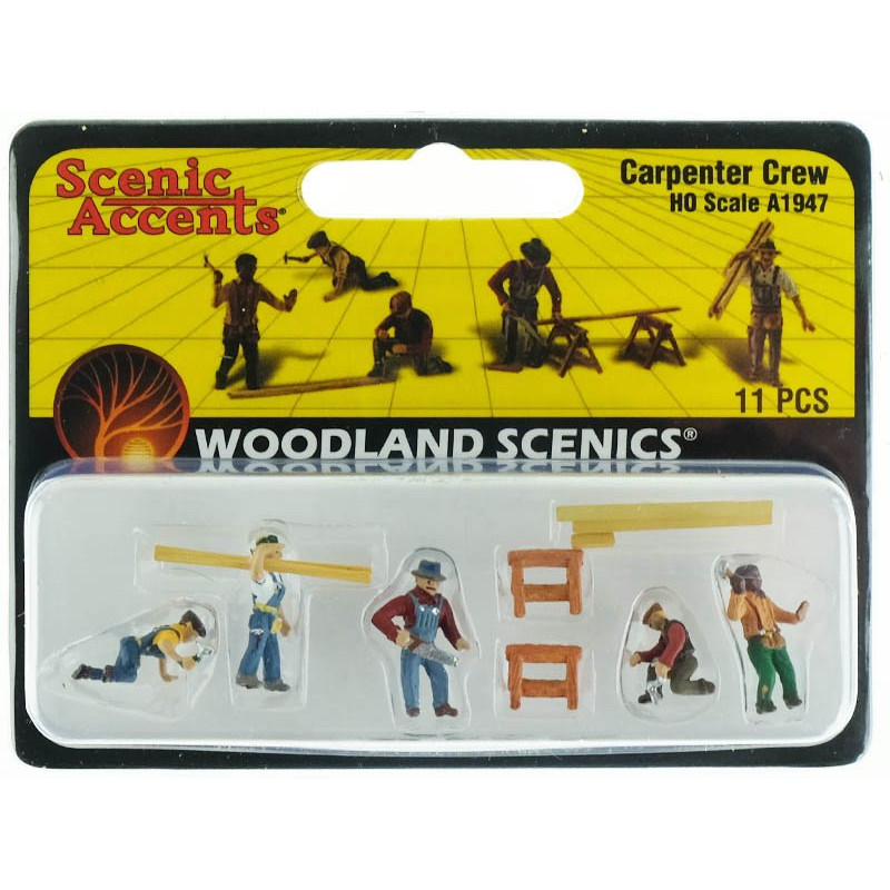 Equipe de charpentiers - HO 1/87 - WOODLAND SCENICS A1947