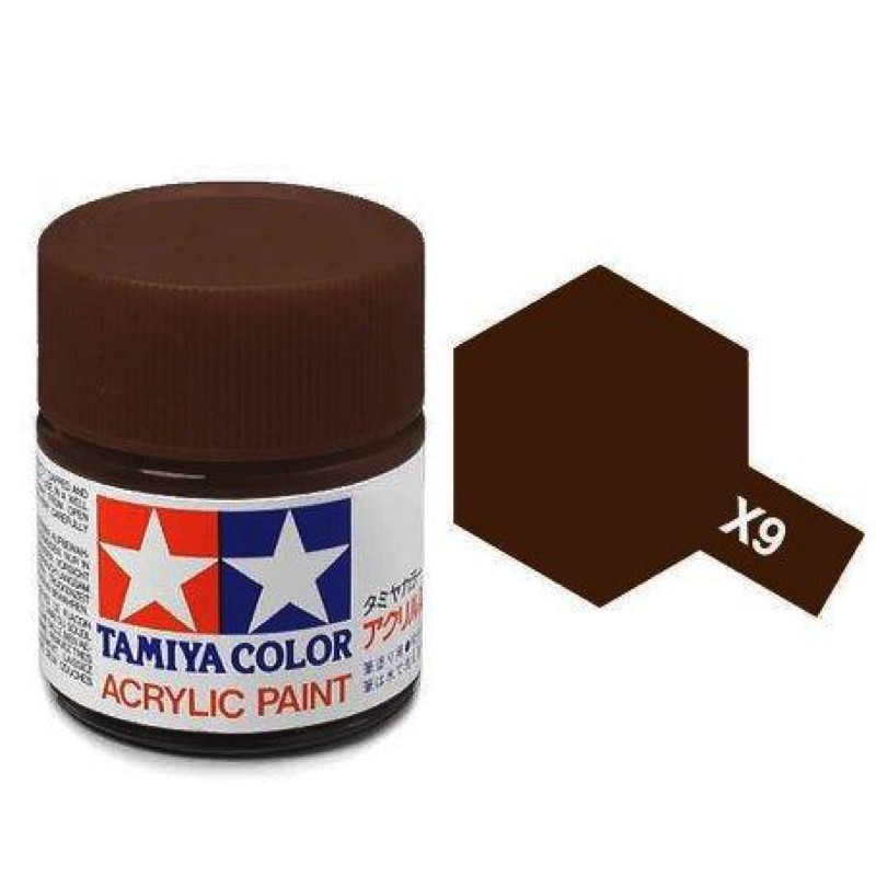 Tamiya X-9 - Brun brillant - pot acrylique 10 ml