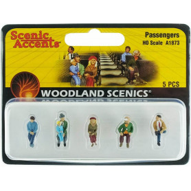 5 passagers assis - HO 1/87 - WOODLAND SCENICS A1873