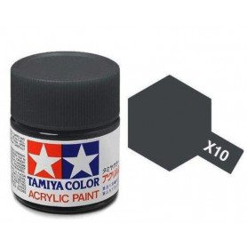 Tamiya X-10 - Gris acier brillant - pot acrylique 10 ml