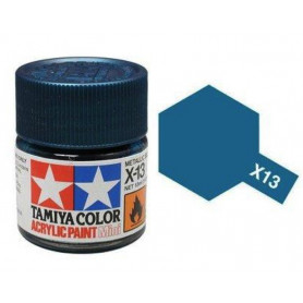 Tamiya X-13 - Bleu métal brillant - pot acrylique 10 ml