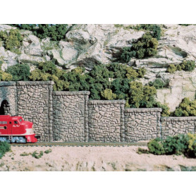 Mur de soutènement type pierres en plâtre - HO 1/87 - WOODLAND SCENICS C1261