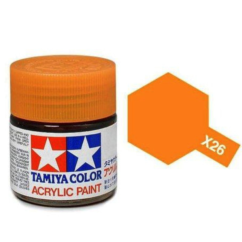 Tamiya X-26 - orange translucide - pot acrylique 10 ml