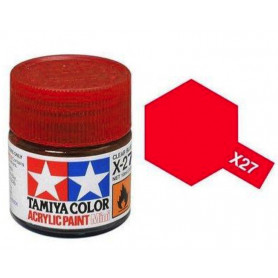 Tamiya X-27 - rouge translucide - pot acrylique 10 ml