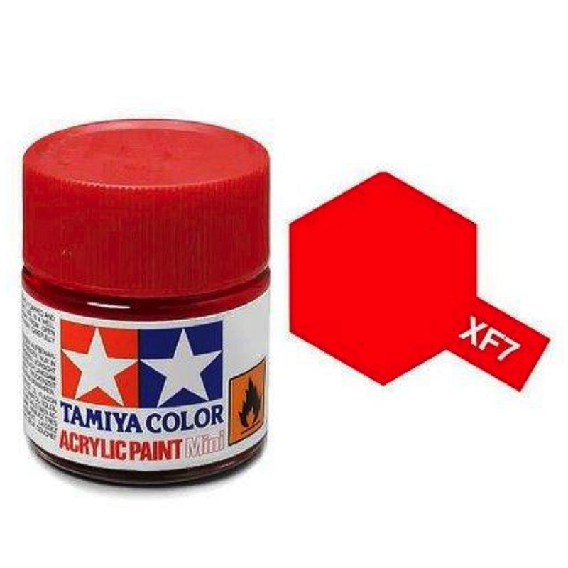 Tamiya XF-7 - rouge mat - pot acrylique 10 ml