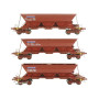 Set de 3 wagons trémie EX T1 «NACCO» - ép. V-VI - HO 1/87 - REE WB-573