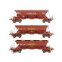 Set de 3 wagons trémie EX T2 «ROY&Fils / SIMOTRA» - ép. IV - HO 1/87 - REE WB-575