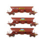 Set de 3 wagons trémie EX T2 «SIMOTRA» - ép. IV - HO 1/87 - REE WB-576