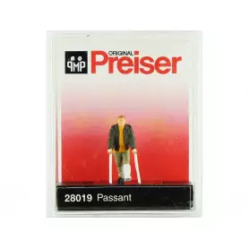 Homme avec un plâtre et des béquilles - HO 1/87 - PREISER 28019