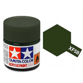 Tamiya XF-58 - vert olive mat - pot acrylique 10 ml