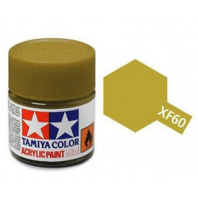 Tamiya XF-60 - jaune foncé mat - pot acrylique 10 ml