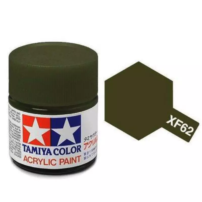 Tamiya XF-62 - vert olive clair mat - pot acrylique 10 ml