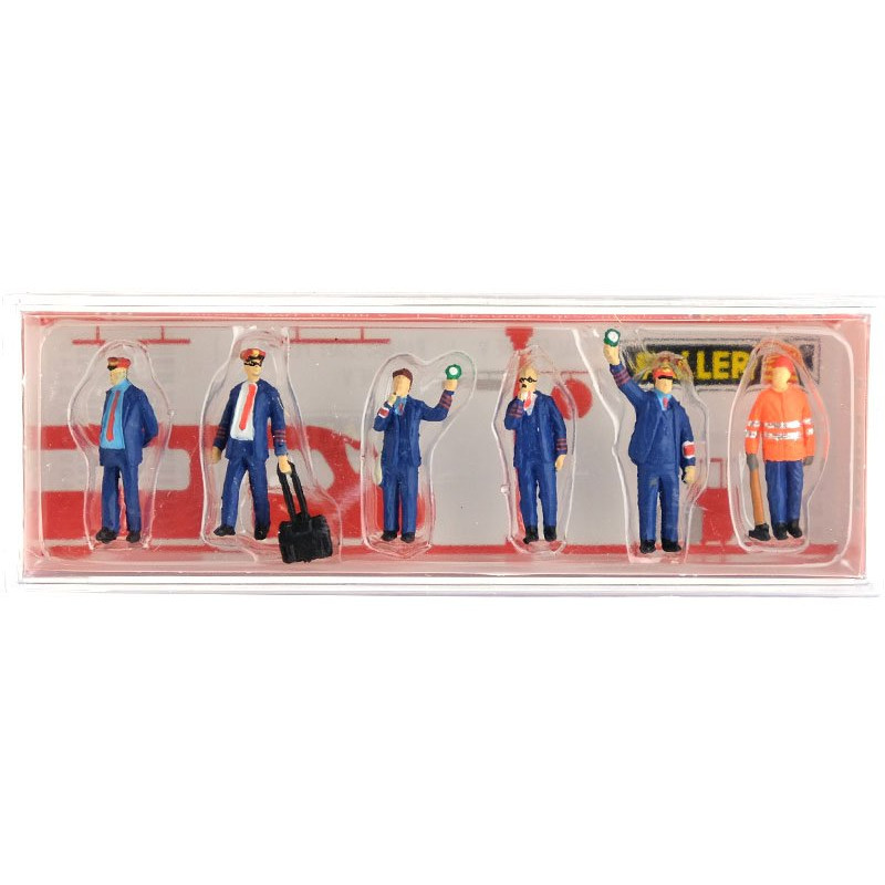 Figurine Faller H0 - Personnel De La Civière Peint Et Debout - Pour Maquettes De Train, Dioramas - Ne Convient Pas Aux Enfants De Moins De 14 Ans