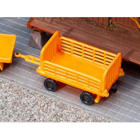 2x chariots de quai orange - HO 1/87 - FALLER 180991