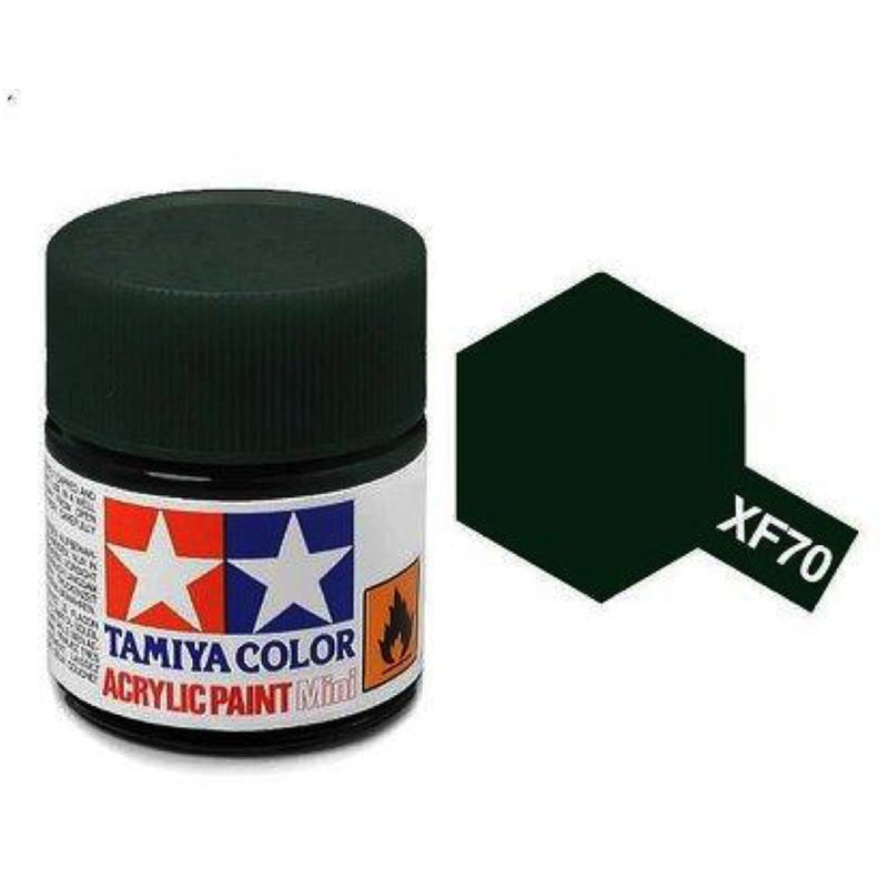 Tamiya XF-70 - vert foncé 2 mat - pot acrylique 10 ml